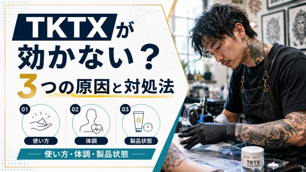 TKTXで麻酔が効かない3つの原因と対処法:正しい使い方