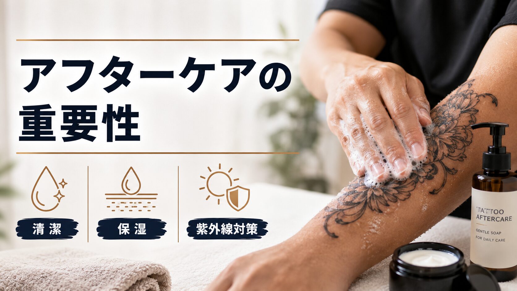 タトゥー施術後のアフターケアの重要性