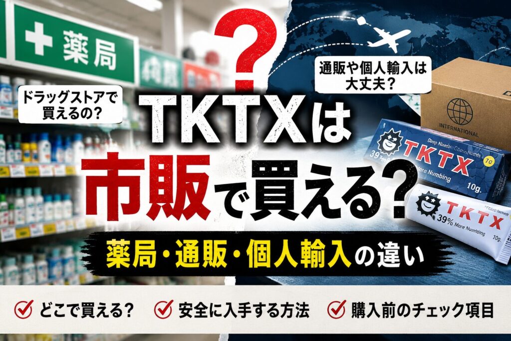 TKTXは市販店で買える?麻酔クリームの入手方法と失敗しない選び方
