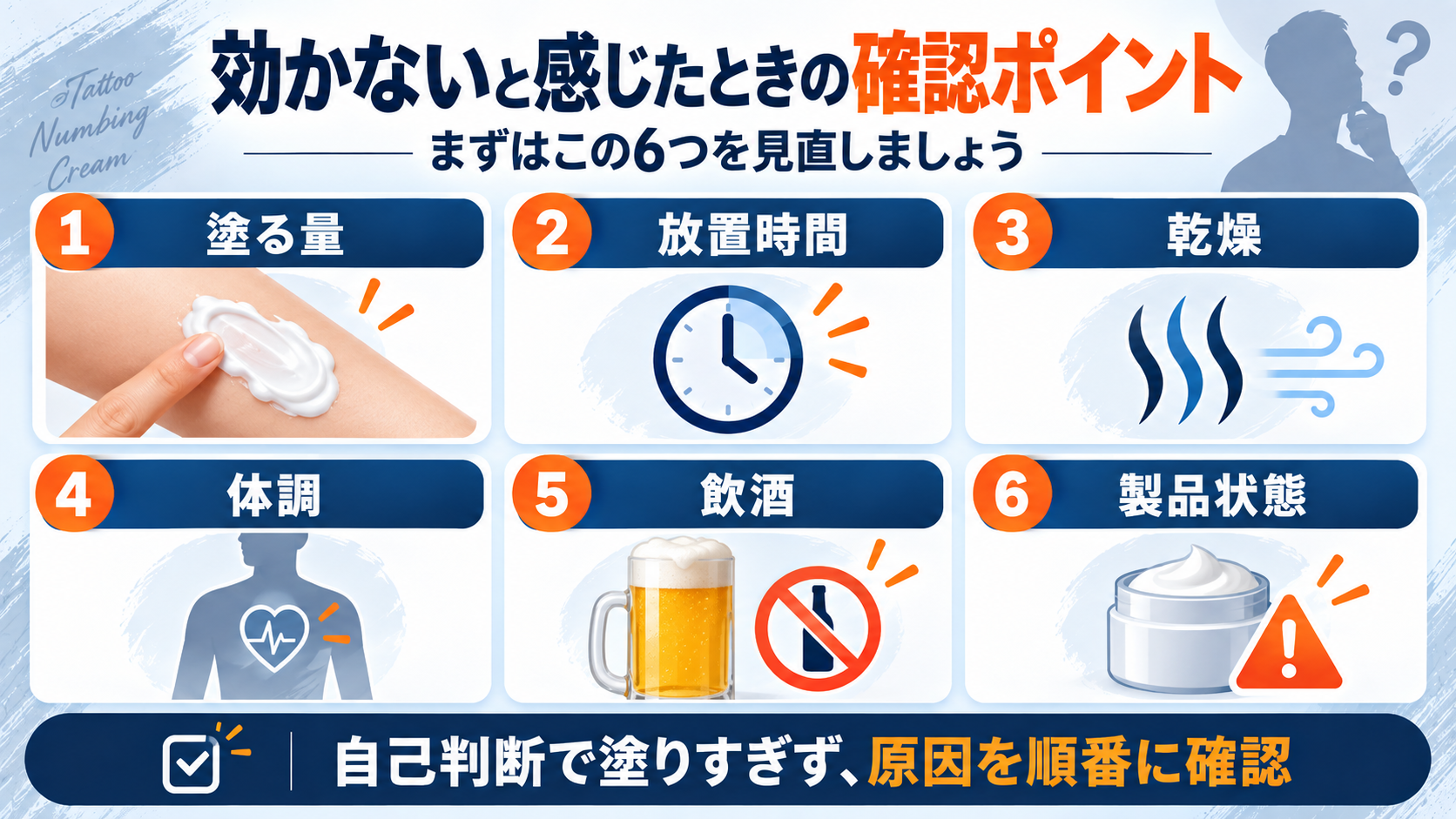 TKTXが効かないと感じたときの6つの確認ポイント