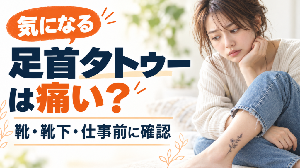 足首のタトゥーは痛い?靴・靴下・仕事への影響と施術前の準備